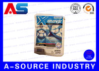 Anavar 60 أقراص المنشطات عن طريق الفم مخصص مطبوعة الرمز البريدي قفل أكياس البلاستيك الألومنيوم الطباعة مع الهولوغرام الأمن