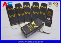 Musclebuilding Matt Black Gold Foil Vial Packaging Box كرتون 10 مل 20 مل