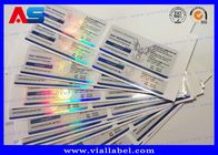 Holographic 10ml Vial Labels الستيرويدات عن طريق الحقن وصفة قارورة تسمية الطباعة 4C بالألوان الكاملة