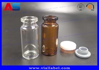 10ML Bio CMYK طباعة زجاجات صيدلية زجاجية مع أغطية ISO19001-2008 المعتمدة