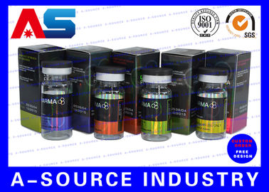 الورق المقوى المعدني 10ml صناديق القوارير للزجاجات الزجاجية الحركة الهولوغرام الطب الصيدلانية صناديق التغليف