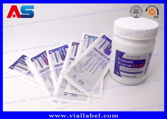 PP PET البلاستيكية الملصق حبوب منع الحمل الزجاجة الملصق الطابع المخصص طباعة الملصقات الزجاجة المخصصة