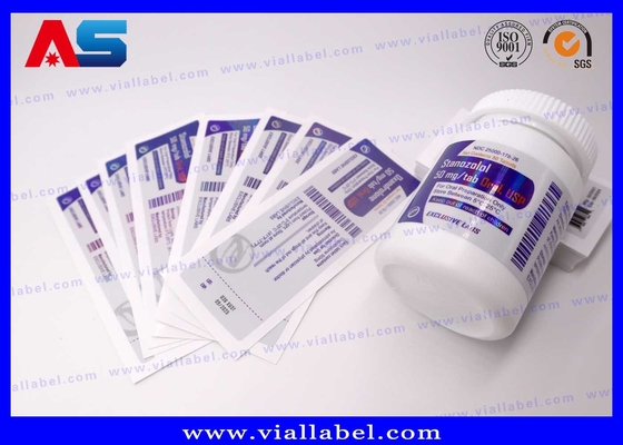 PP PET البلاستيكية الملصق حبوب منع الحمل الزجاجة الملصق الطابع المخصص طباعة الملصقات الزجاجة المخصصة