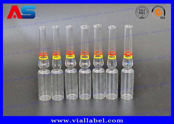 زجاج شفاف ملون 1ml / 3ml / 5ml علبة مع خواتم مزخرفة