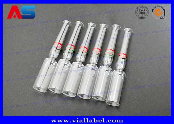زجاج شفاف ملون 1ml / 3ml / 5ml علبة مع خواتم مزخرفة