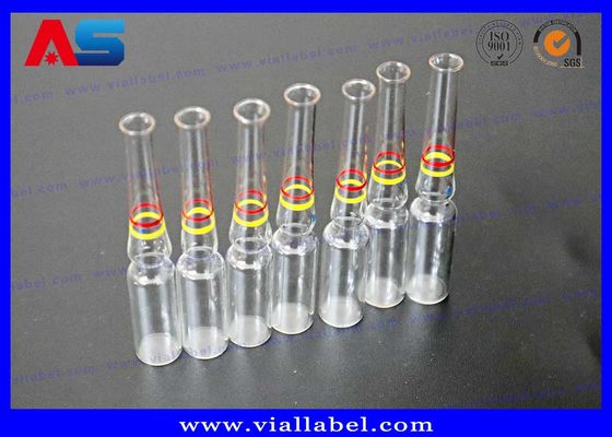 زجاج شفاف ملون 1ml / 3ml / 5ml علبة مع خواتم مزخرفة