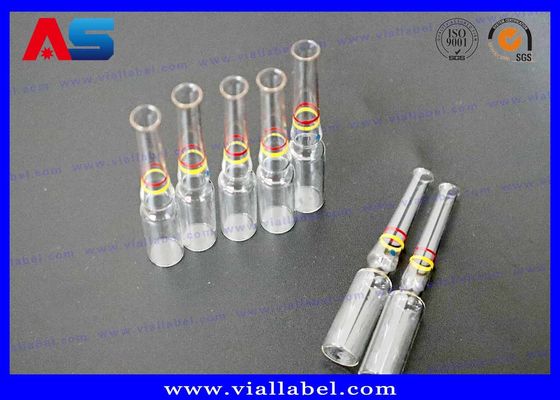 زجاج شفاف ملون 1ml / 3ml / 5ml علبة مع خواتم مزخرفة