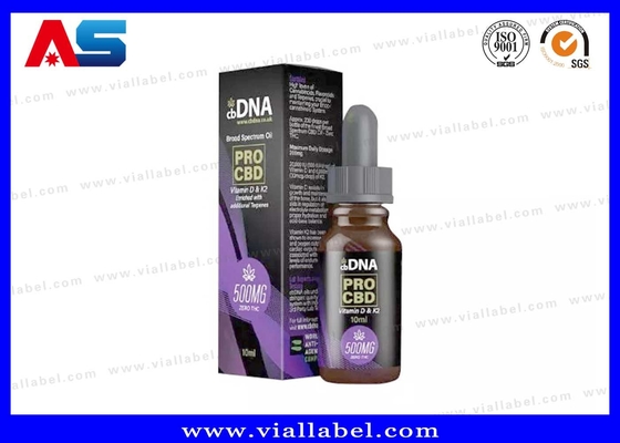 Pro CBD حزمة مربع و ملصق زيت الدنا قطرة الزجاجة ملصق و مصنع طباعة الصندوق
