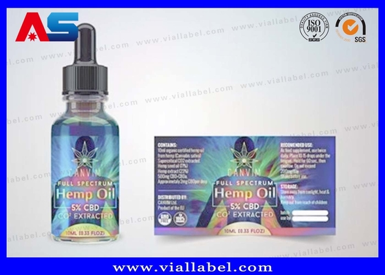 Pro CBD حزمة مربع و ملصق زيت الدنا قطرة الزجاجة ملصق و مصنع طباعة الصندوق