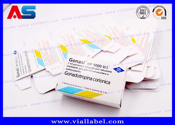 زجاجات الزجاج المخصصة ورق 10 مل صناديق القارورة ل Pregnyl Hcg الصيدلانية علبة التعبئة
