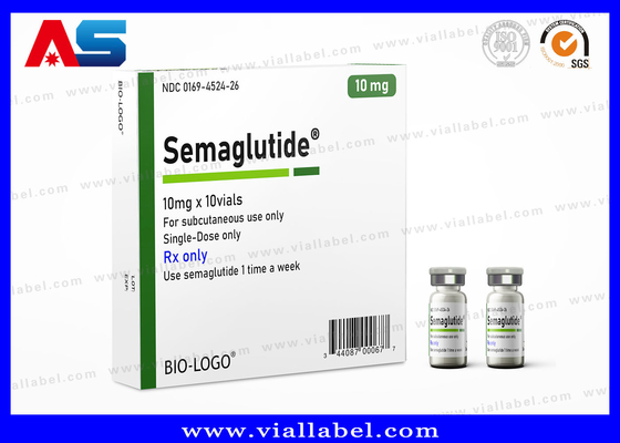 طباعة علبة زجاجات Semaglutide 2ml مع طبقة لامنة لامعة UV وتصميم مخصص