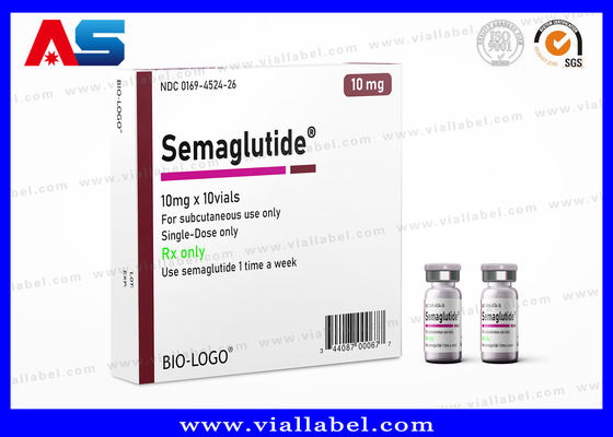 طباعة علبة زجاجات Semaglutide 2ml مع طبقة لامنة لامعة UV وتصميم مخصص