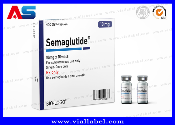 الصناديق الورقية المخصصة لـ Ampoule / Vial الزجاجية للزجاجة لـ Semaglutide 2mg Package Free Design