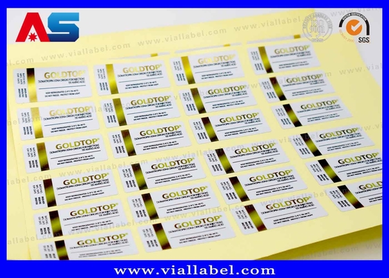 الصفيحة الذهبية 10ml الملصقات القوارير المطبوعة عبوة الحزمة مقاومة للماء صمغ قوي 10ml الملصق