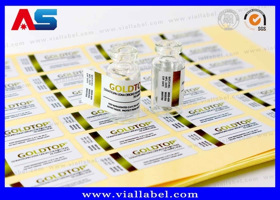 الصفيحة الذهبية 10ml الملصقات القوارير المطبوعة عبوة الحزمة مقاومة للماء صمغ قوي 10ml الملصق
