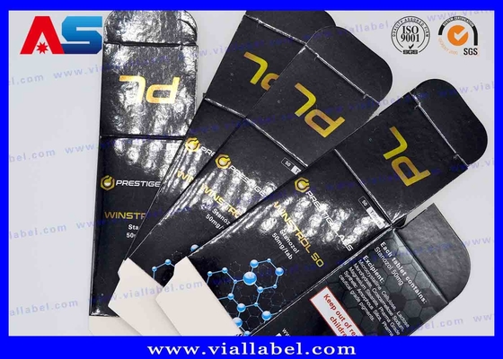 الصندوق الورقية الصفيحة الذهبية اللامعة الصفيحة الورقية السوداء الزيوت المطبوعة المخصصة للحقن الصناديق 10 مل