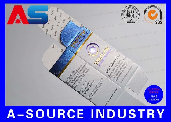 صندوق تخزين قوارير مخصصة سعة 10 مل مع طباعة على الوجهين تشطيب غير لامع بالأشعة فوق البنفسجية لتعبئة كمال الأجسام / الببتيدات