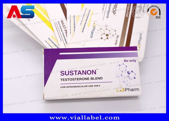صندوق صغير 10 مل لزجاجات الحقن، طباعة كرتون اختبار مخصص غير لامع لقارورة مزيج الاختبار لتغليف الأدوية