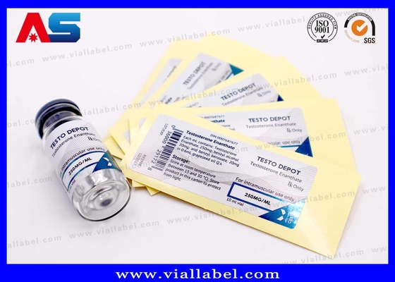 ملصقات 10 مل لتوضع على قوارير الحقن المعقمة، طباعة ملصقات مخصصة بألوان معدنية