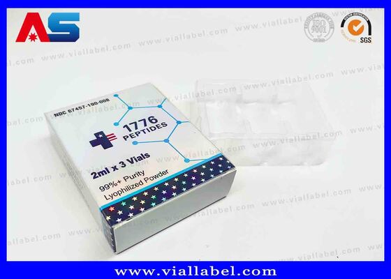 BPC ليزر هولوغرافي الصندوق الصغير ، الصندوق الصيدلاني لـ 2 زجاجات طباعة 3 مل