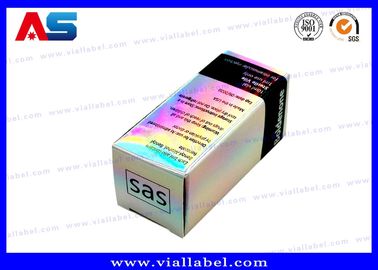 ليزر هولوغرافية 30mL زجاجات صناديق الورق المقوى الورق / بي تي / بي في سي المواد الطبية صندوق التعبئة والتغليف