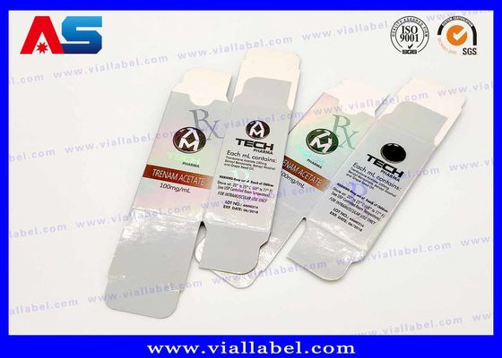 النقش الهولوغرام احباط الليزر المطبوعة 10ml فيال صناديق لصناديق التعبئة والتغليف الصيدلانية النفط الحل الكيميائي