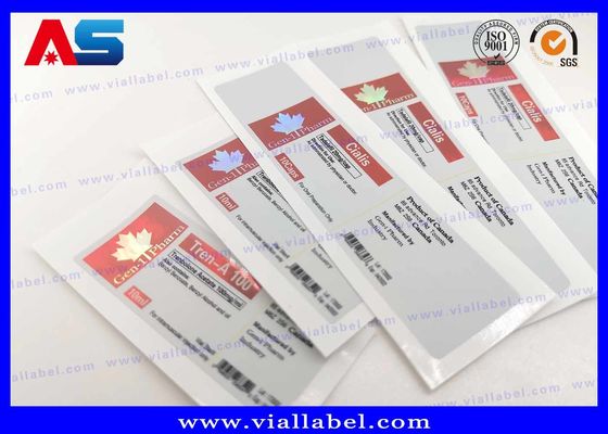 العرف زجاجة الستيرويد تسميات لامع مقاوم للماء الزجاجات الصغيرة الدواء الاستخدام