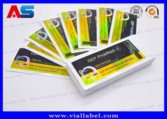 طباعة CMYK Holographic HCG ملصق القارورة سمك 50um 100 قرص ملصق