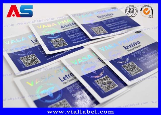 طباعة CMYK Holographic HCG ملصق القارورة سمك 50um 100 قرص ملصق