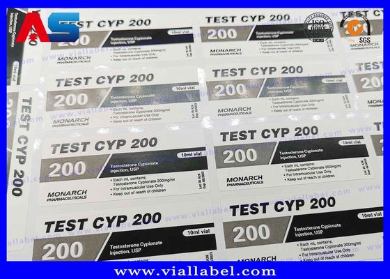 طباعة CMYK 10 مل تسميات قنينة مخصصة لزجاجات الطب الزجاجي