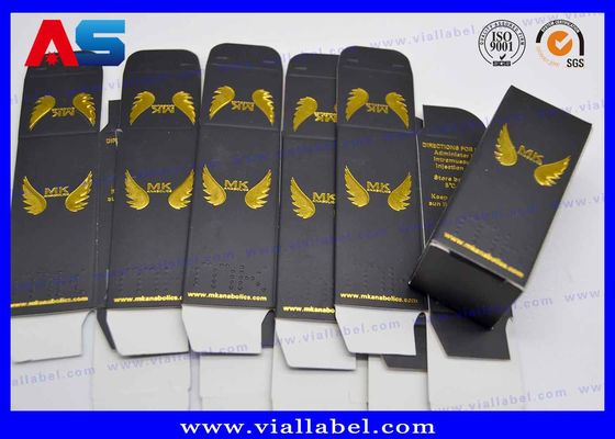 طباعة ورقية ذهبية 250 غرام ورق زجاجة الدواء مربع للببتيد CJC 1295 10ml أقراص
