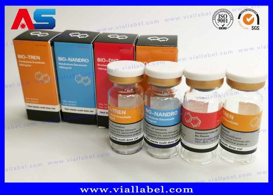 كمال الاجسام سيبيونات الصيدلانية العلامات التسمية الزجاجة 25x60mm معتمدة من قبل ISO لعلب 10ml