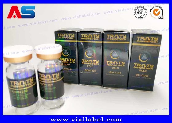Holographic 10ml Vial Labels and Boxes علامة تجارية مخصصة لطباعة الزجاجات