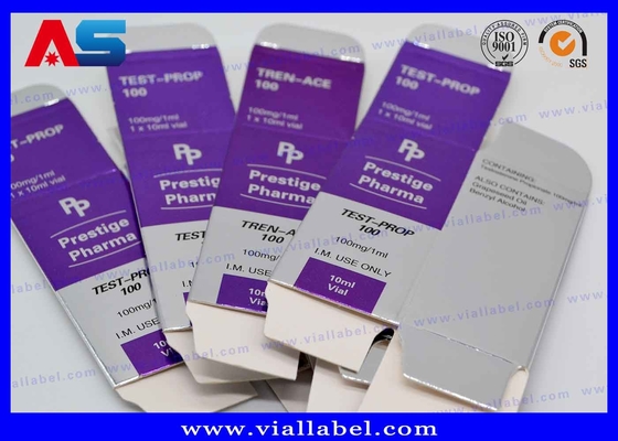 ختم الهولوغرام احباط Sterial 10ML فيال صناديق التستوستيرون بروبيونات / مخصص مطبوعة فارما الطبية الكرتون