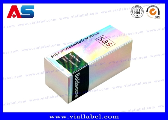 فضة التركيب 10ml أقراص القوارير للزجاجات الزجاجية تحريك هولوغرام الطب الصيدلانية صناديق التعبئة والتغليف