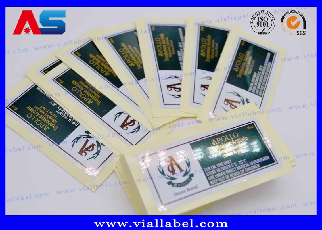 شعار مخصص 10ml قنينة الملصق الملصقات الذهبية لون ورق صلب قوي
