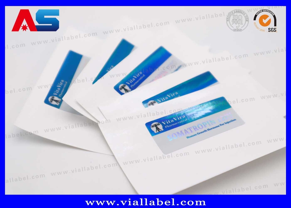 زجاجة صغيرة Hcg ملصق 2ml ملصق القارورة الملصق الأزرق