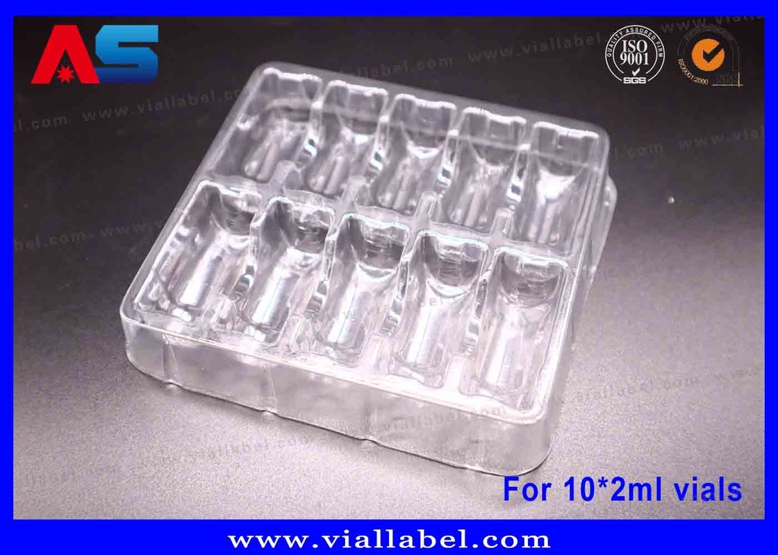 55um PET عبوة شفافة لبثور 10 × 2ml أقراص      جاهزة للشحن ، دائمة ، صديقة للبيئة ، مباشرة من المصنع