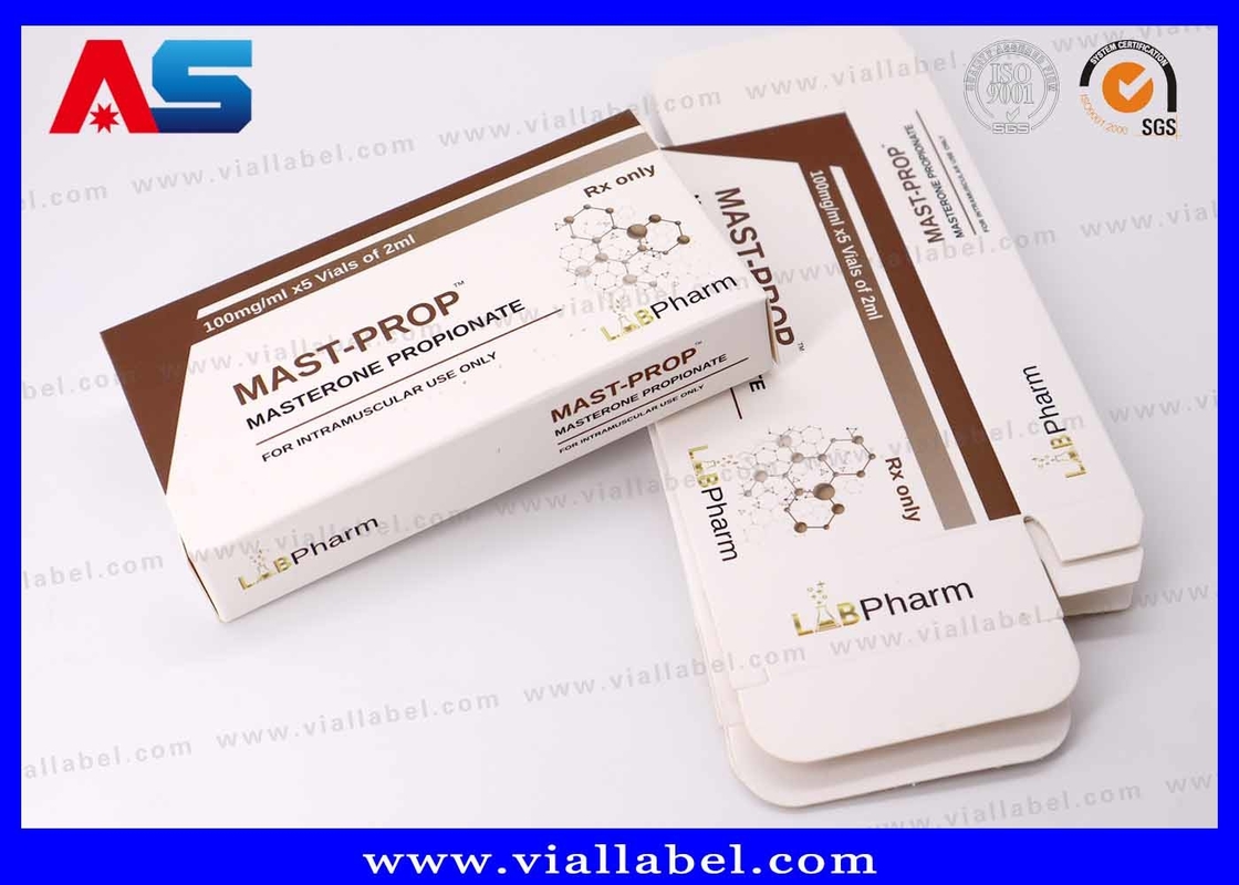 علبة تخزين الببتيدات المخصصة لمعلبات 2x2ml ، علبة تعبئة الببتيدات المتميزة الطباعة المخصصة