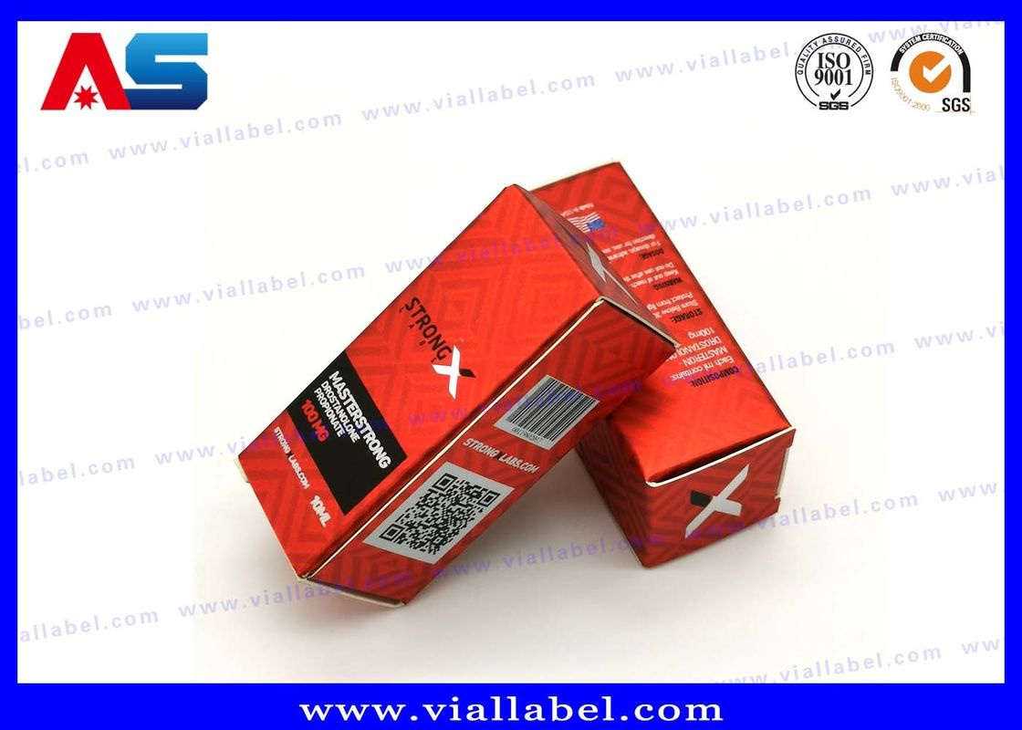 علبة 10 مل أحمر للزيوت علبة الببتيدات الحجم 3 * 3 * 6CM ملصقات زجاجات 10 مل