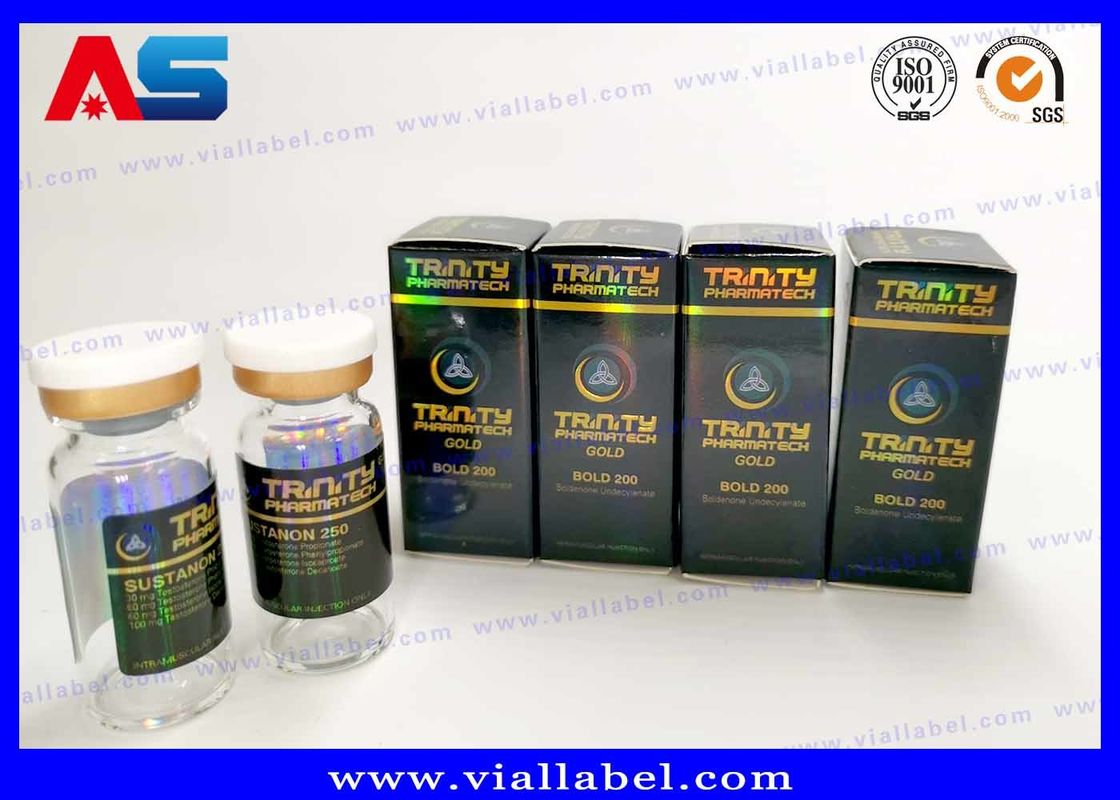 ليزر هولوغرام مختبر لون بانتون زجاجات صغيرة صناديق و ملصقات كمال الاجسام صناديق التعبئة