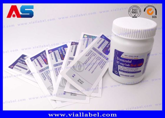 PP PET البلاستيكية الملصق حبوب منع الحمل الزجاجة الملصق الطابع المخصص طباعة الملصقات الزجاجة المخصصة